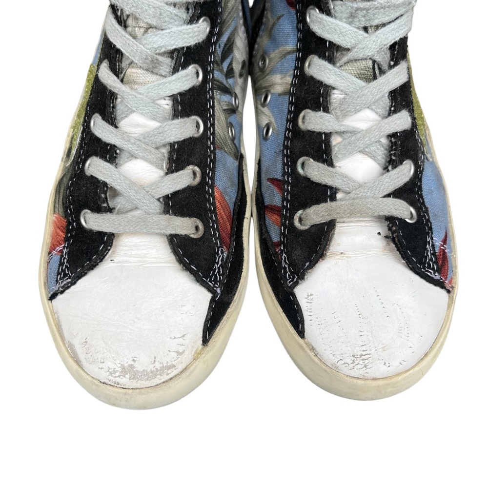 RARE Golden Goose Deluxe Brand Kids Mid Star Sneakers Tropical Summer Size 31 - Picture 4 of 11